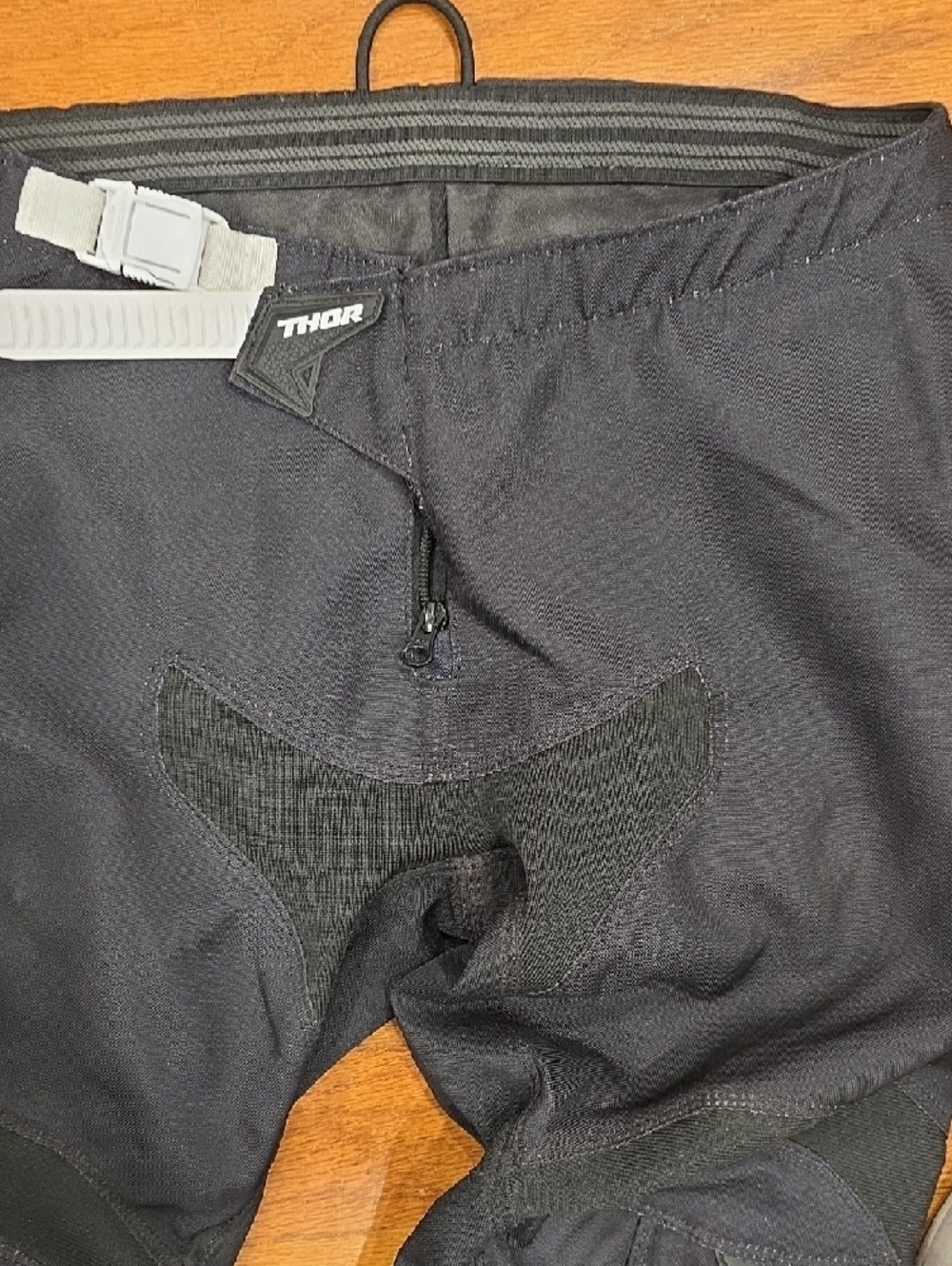 thor Black Motocross Pants with White Accents - Picture 2 of 4